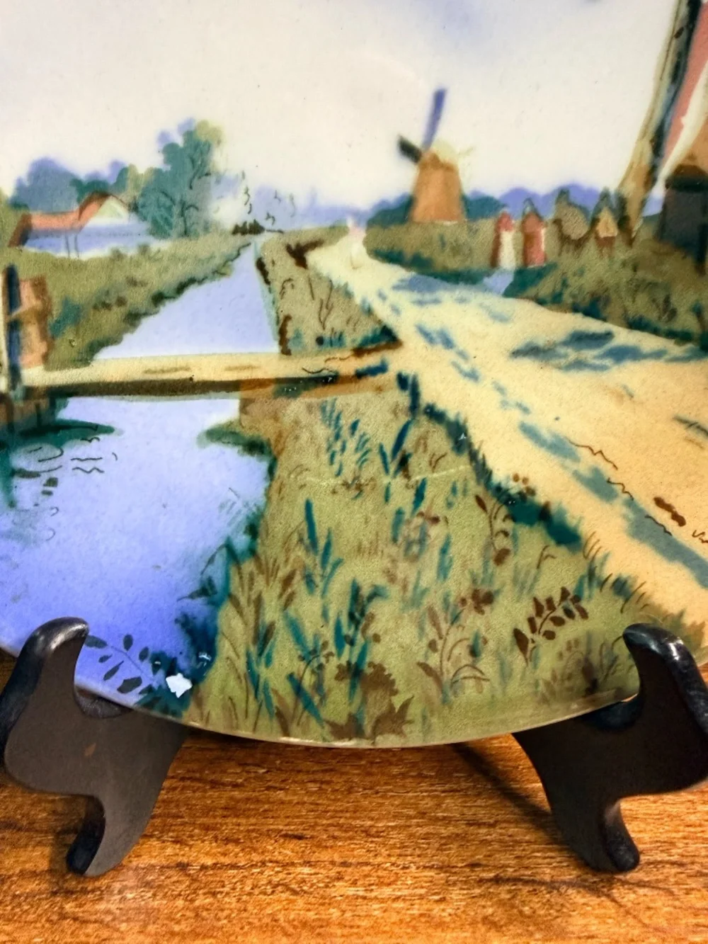 Decorative Wall Plate with Windmill